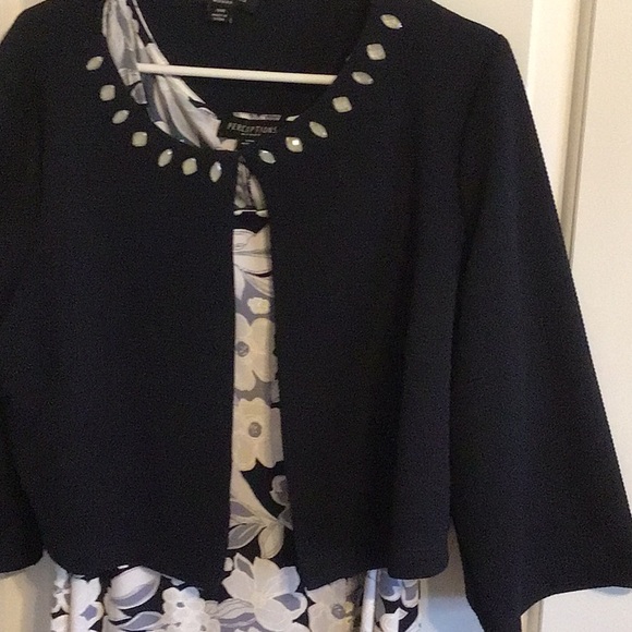 Like New Ladies Dressy Tank dress with matching Bolero Jacket 14W - Picture 2 of 3